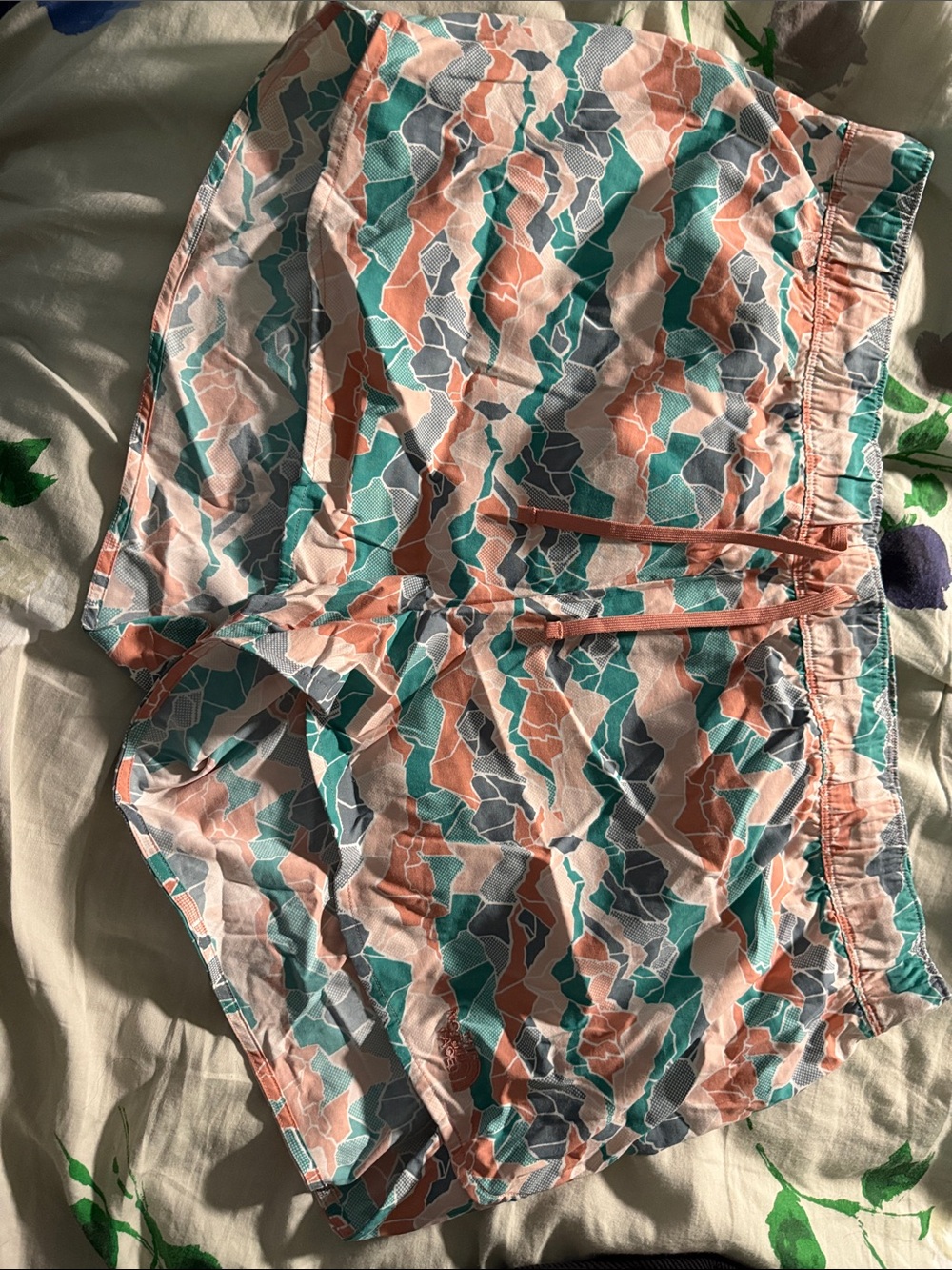 The North Face Women’s Athletic Shorts in Teal, Coral & Gray